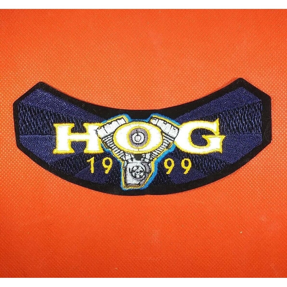 1999 HOG Harley Davidson Owners Group Patch Badge Jacket Wings Rocker Black
